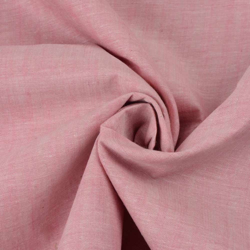 Plain Pink Khadi Cotton 70 GSM Handwoven Fabric