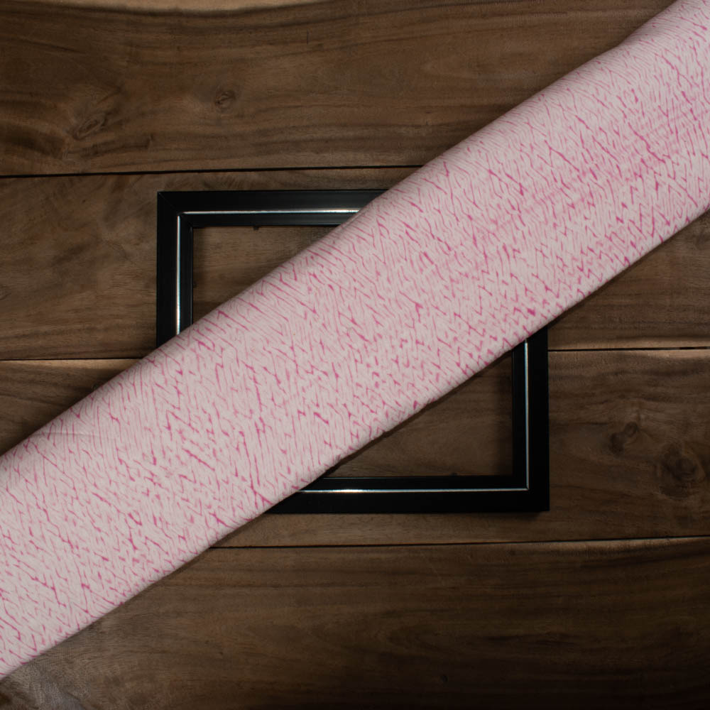 Abstract Light Pink Shibori 90 GSM Pure Cotton Fabric 87