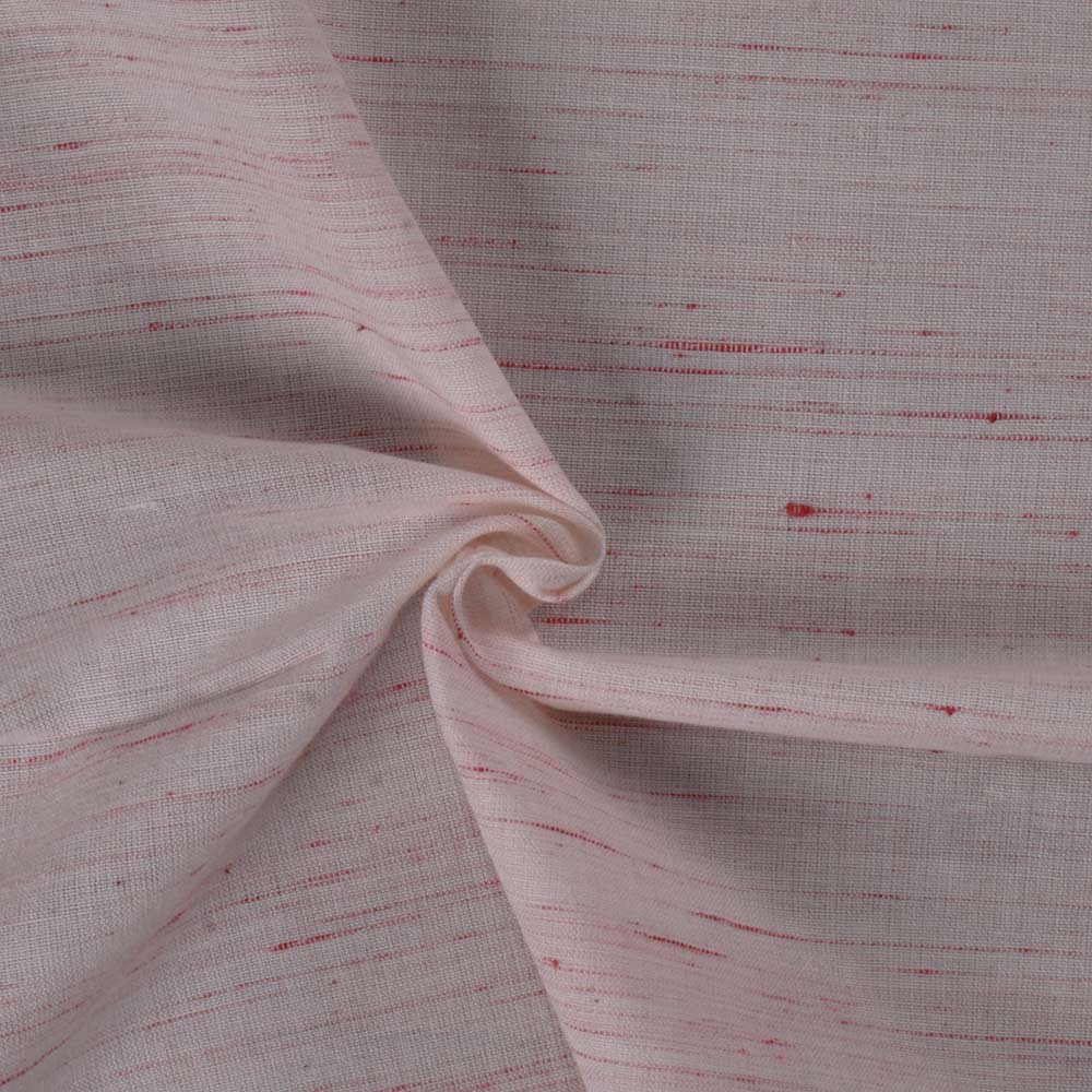 Futki Red Khadi Cotton 92 GSM Handwoven Fabric