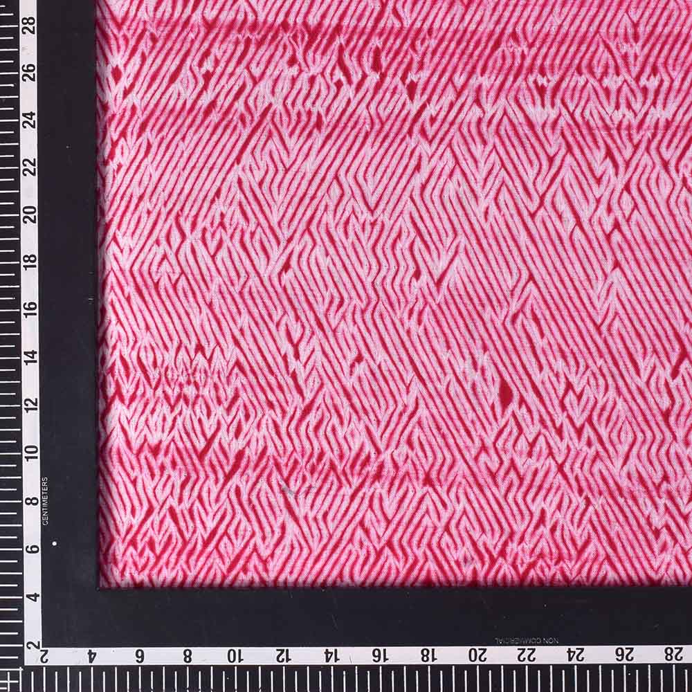 ABSTRACT PINK SHIBORI 90 GSM MERCERISED COTTON FABRIC