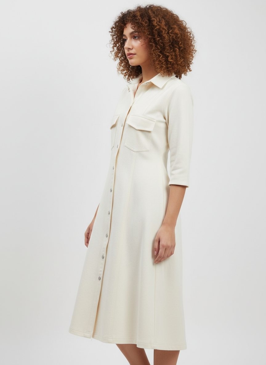 Long Shirt Dress With Pockets