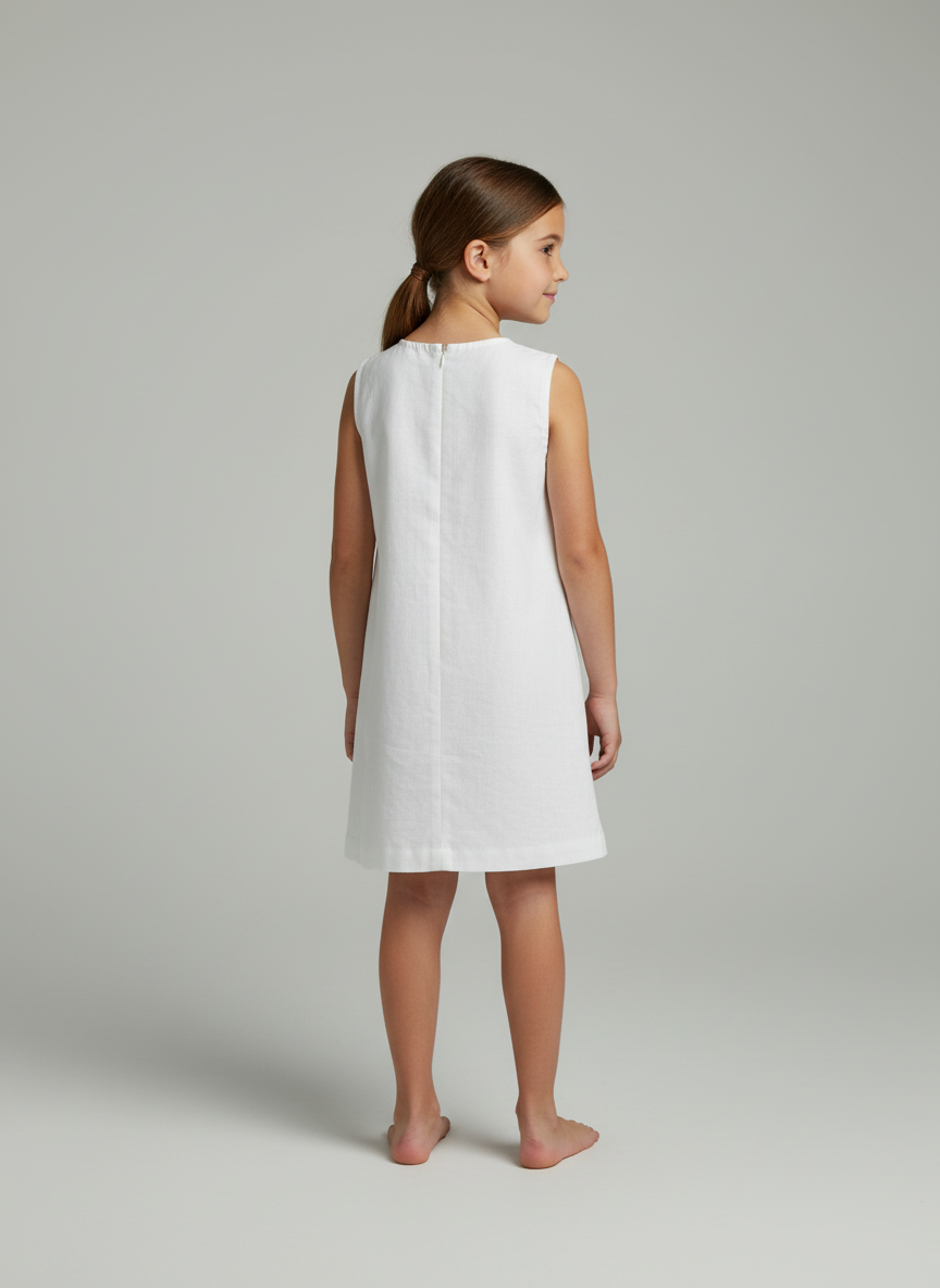 Kids Flower Applique Dress