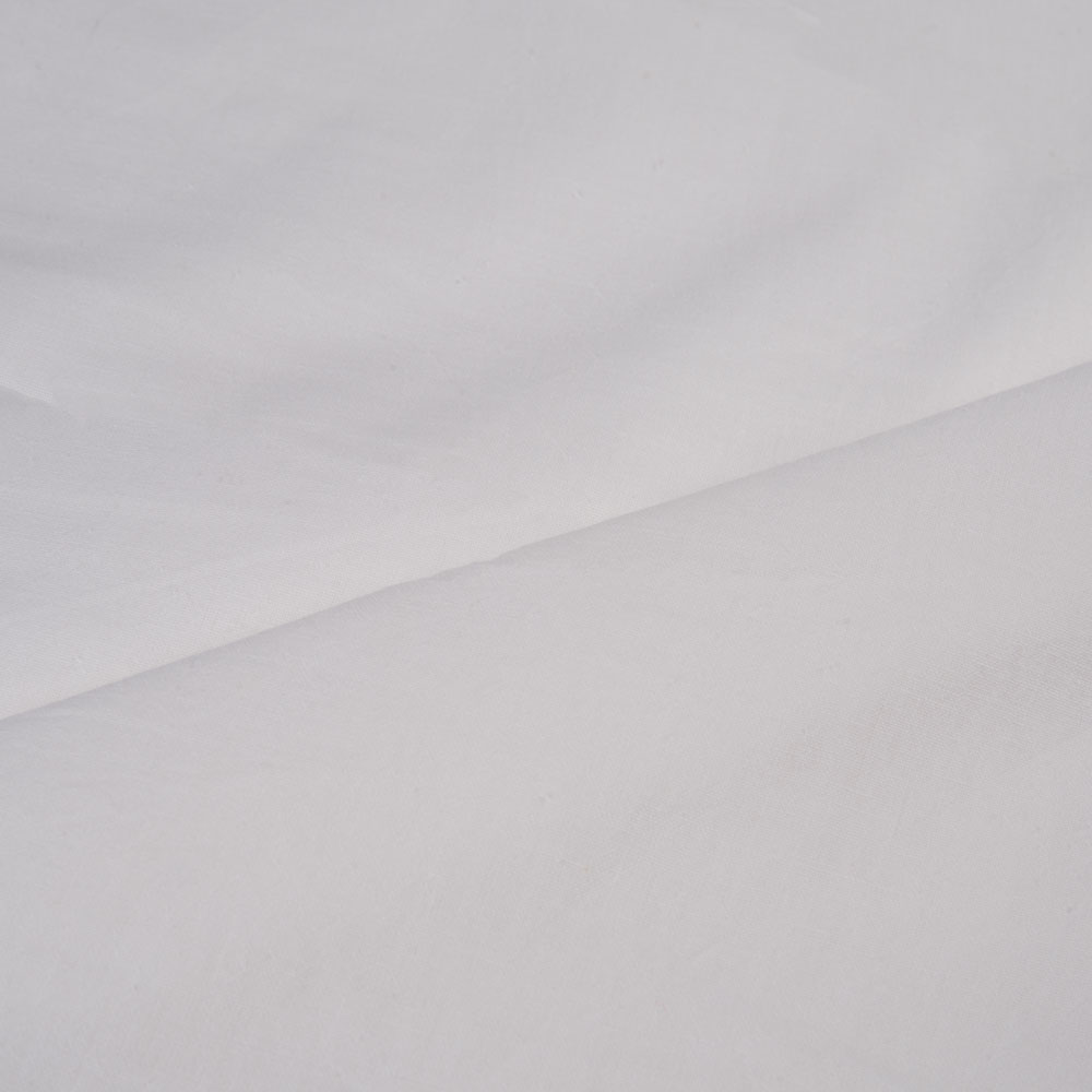 White Muslin Khadi Cotton 120 GSM Fabric - Bleached White & Dyeable 03