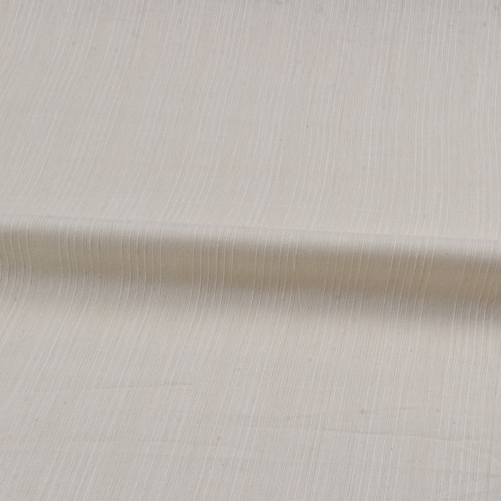 STRIPE CREAM PURE COTTON 80 GSM HANDWOVEN FABRIC
