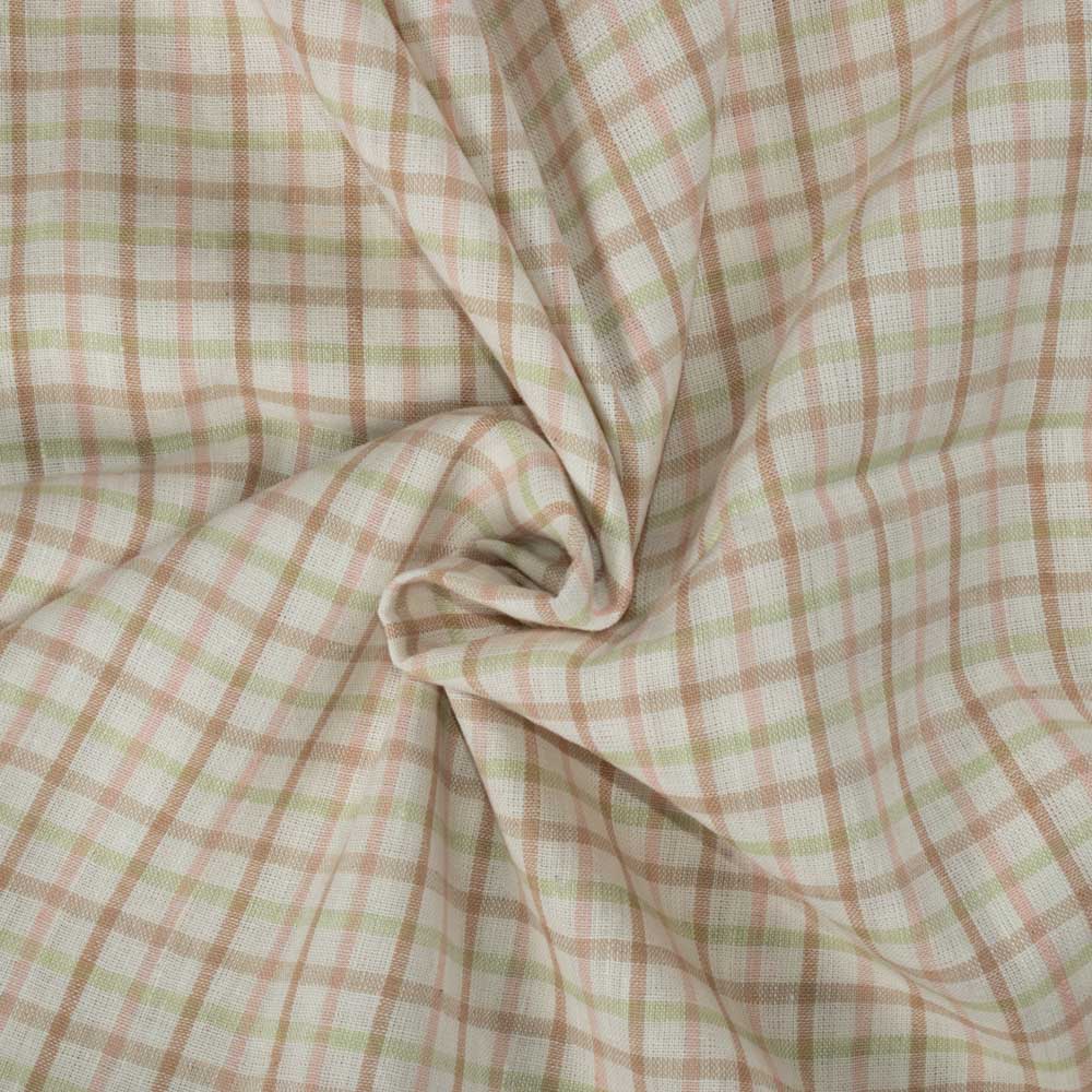 Stripe Multicol Linen Cotton 130 GSM Handwoven Fabric 21