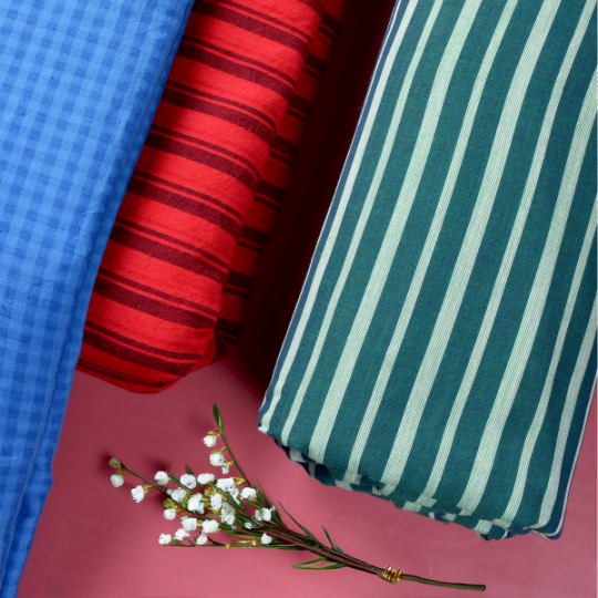 Stripe and check pattern fabrics