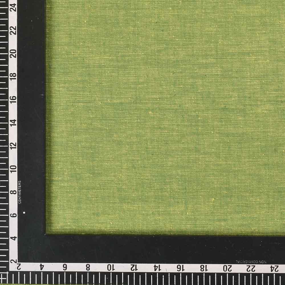 PLAIN GREEN KHADI COTTON 105 GSM HANDWOVEN FABRIC 34