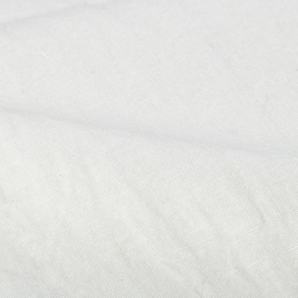 White Linen Cotton Fabric 120 GSM Handwoven