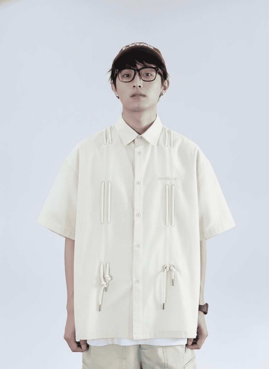 Knotted Cords Buttoned Shirt