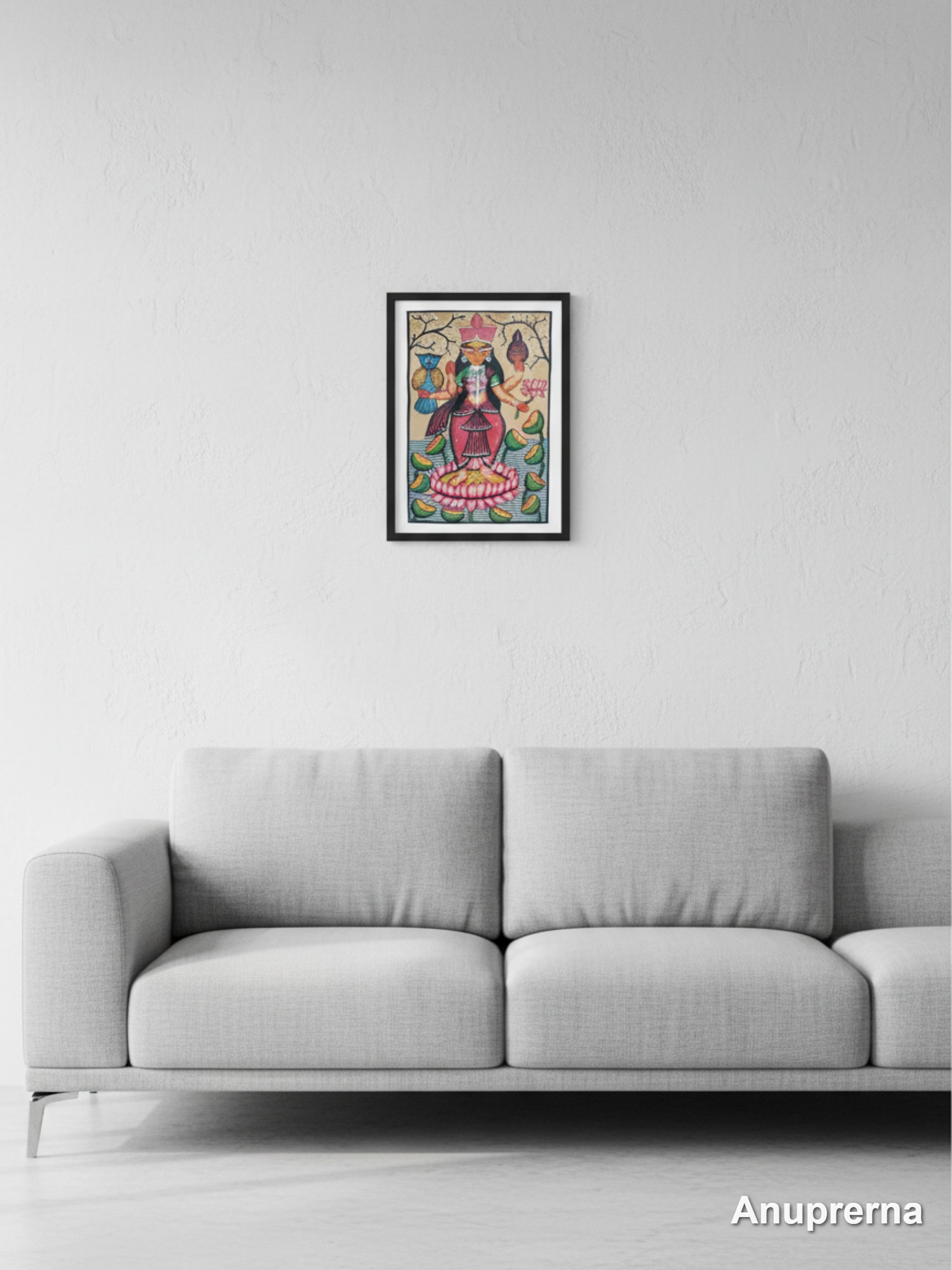 Maa Laxmi Portrait Pattachitra Wall Art Decor