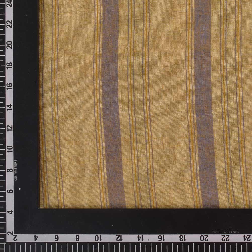 STRIPE YELLOW PURE COTTON 90 GSM HANDWOVEN FABRIC