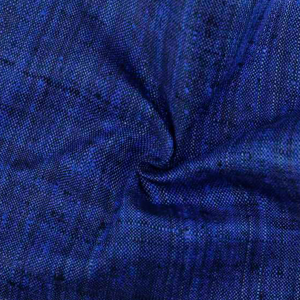 Plain Cobalt Blue Pure Matka 110 GSM Handwoven Fabric