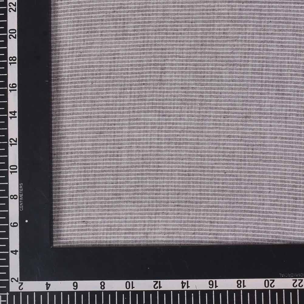 CHECK DARK BROWN PURE COTTON 93 GSM HANDWOVEN FABRIC