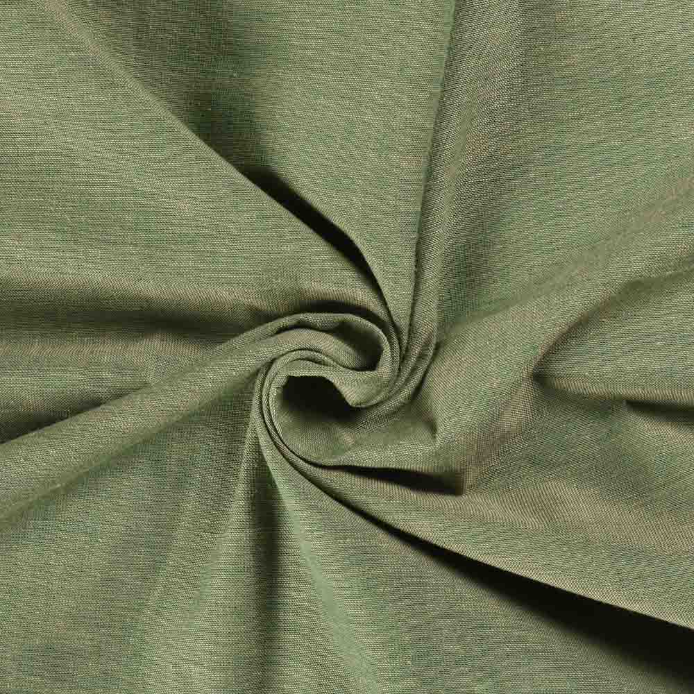 Plain Green Khadi Cotton 105 GSM Handwoven Fabric