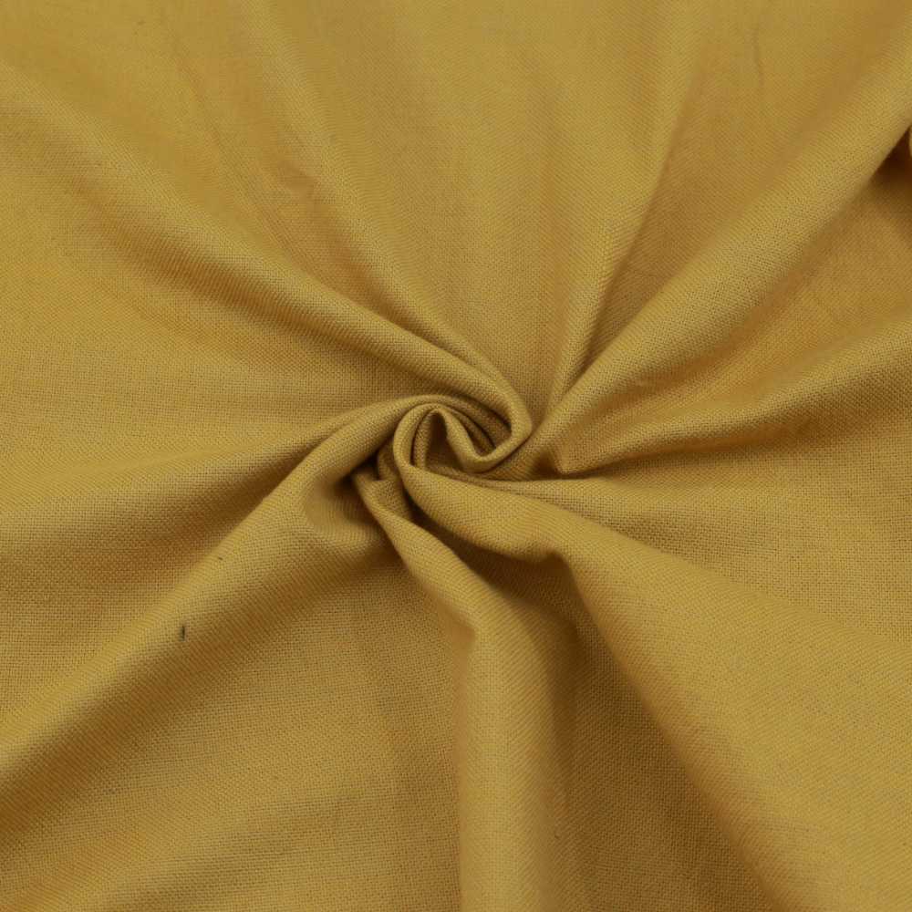 Plain Mustard Pure Cotton 195 GSM Handwoven Fabric