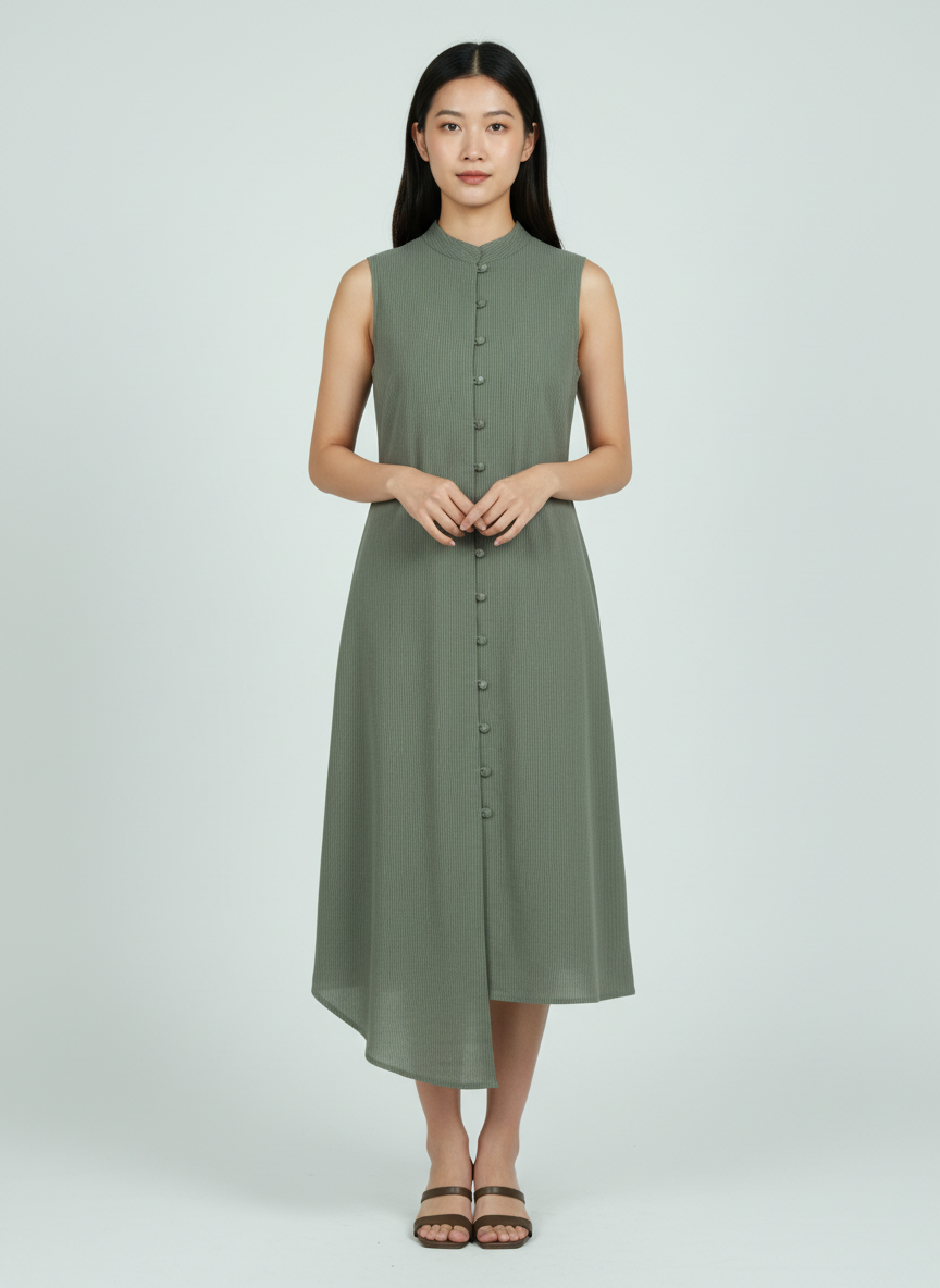 Mandarin Collar Dress