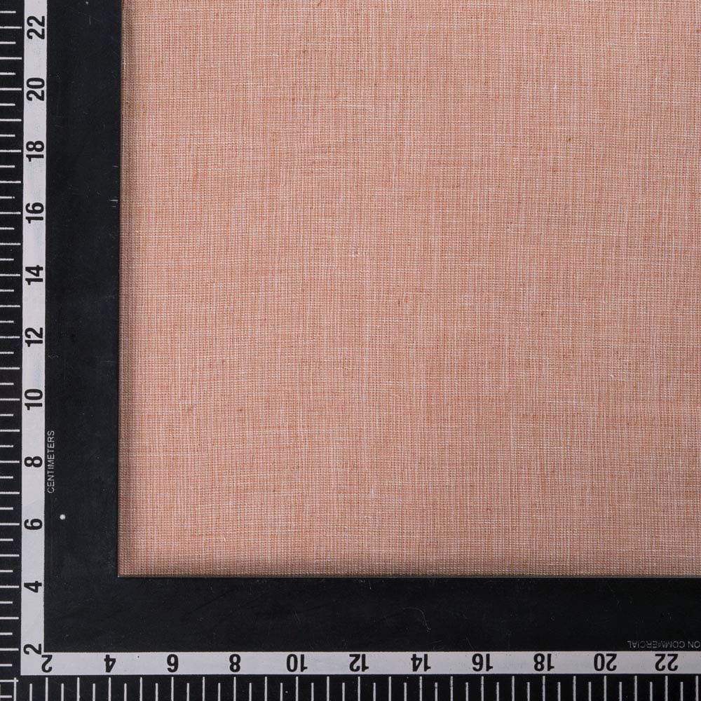 CHAMBRAY LIGHT BROWN PURE COTTON 105 GSM HANDWOVEN FABRIC