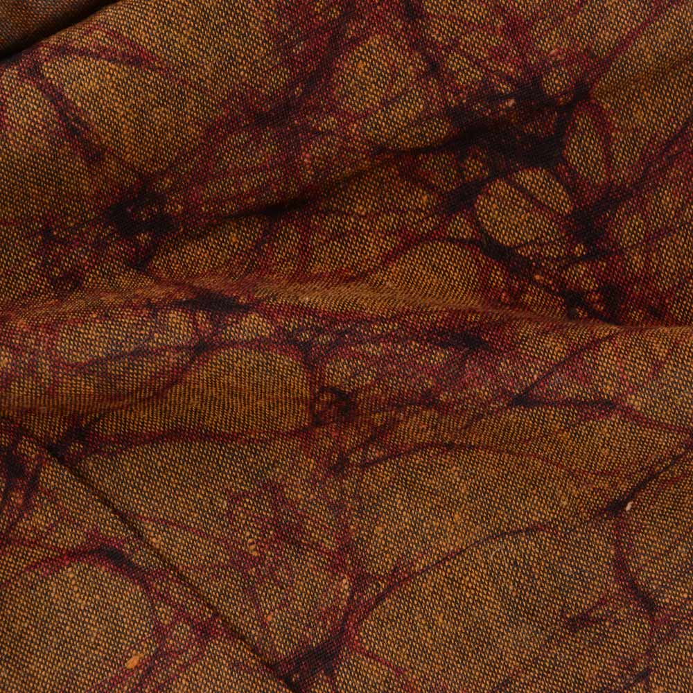 Abstract Brown Batik Cotton 95 GSM Fabric - Hand Printed 15