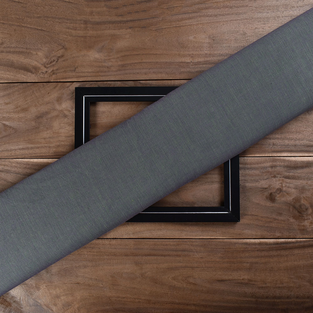 Chambray Grey Pure Cotton 95 GSM Handwoven Fabric