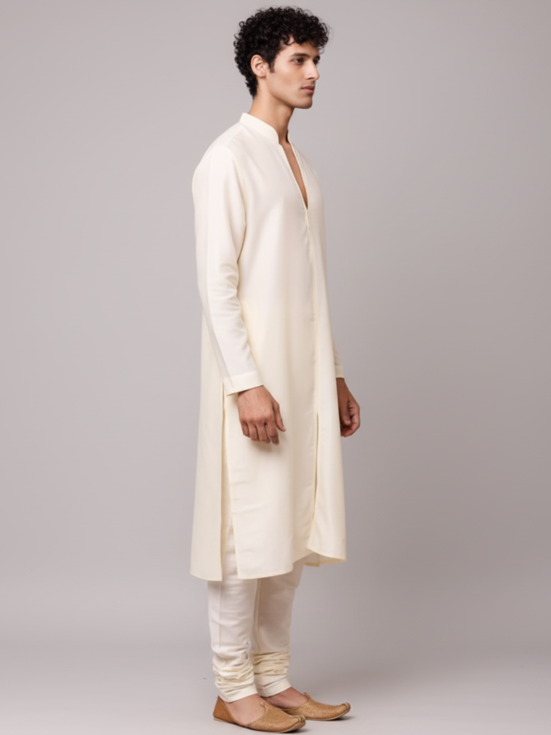Open Collar Men's Kurta