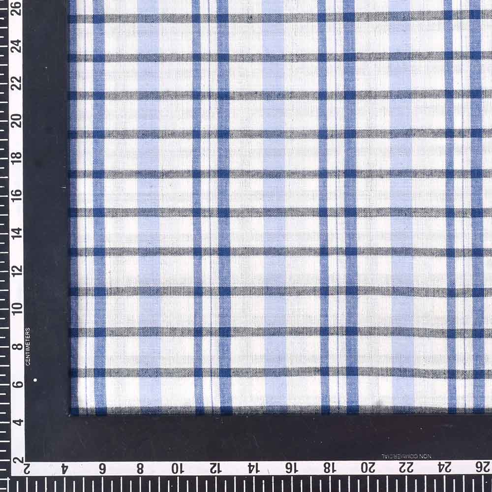 Check 94 GSM Multicolour Pure cotton Handwoven fabric