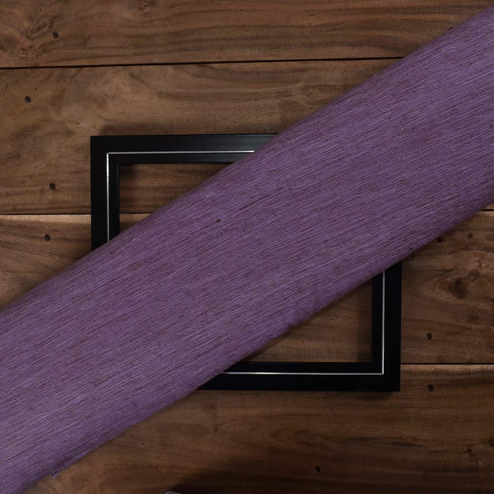 Chambray Purple Khadi Cotton 158 GSM Handwoven Fabric Mt13