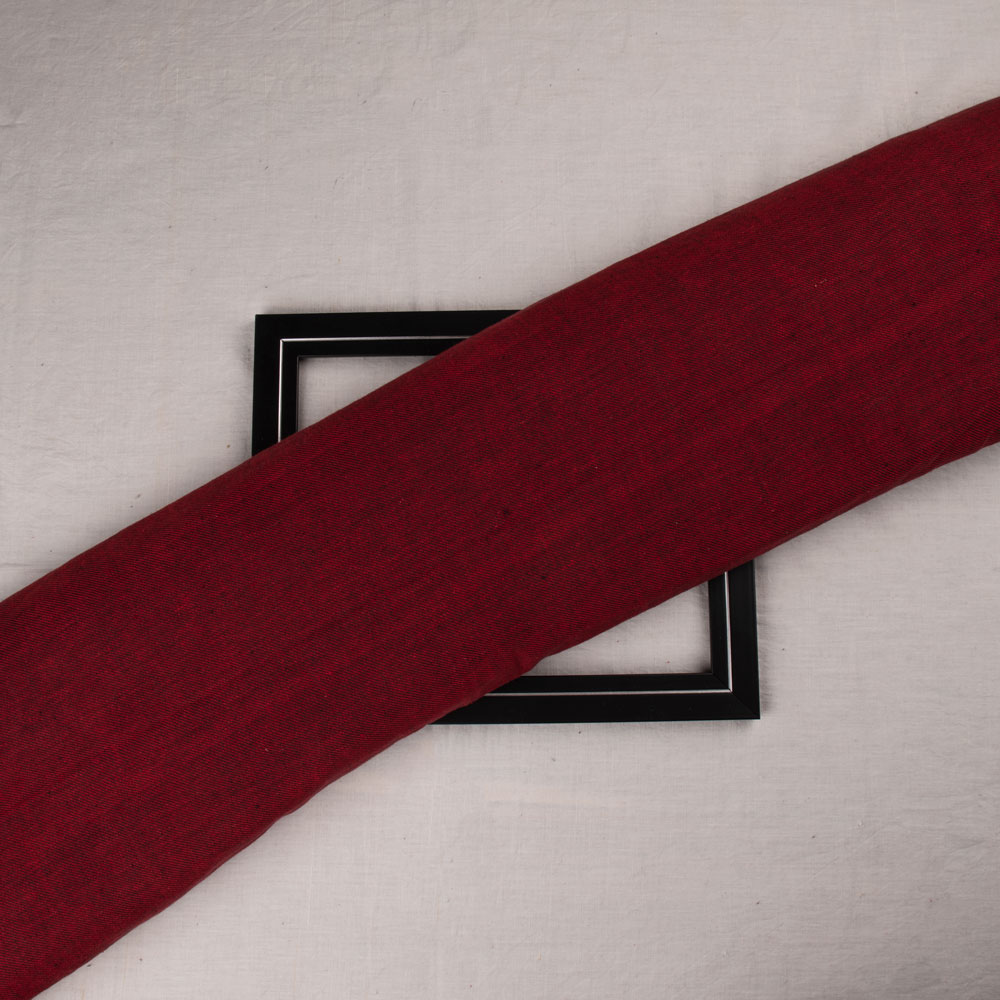 DENIM TWILL RED PURE COTTON 117 GSM HANDWOVEN FABRIC