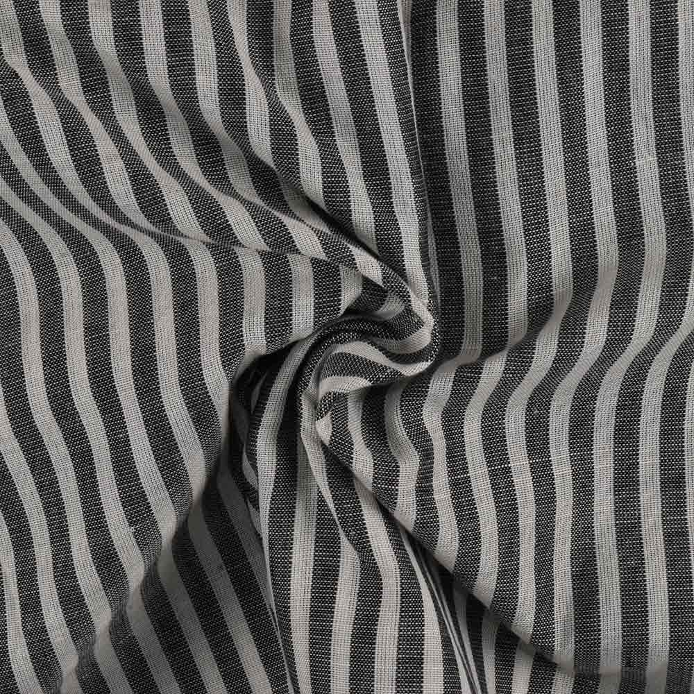 Stripe Dark Green Matka Silk & Cotton Blend 105 GSM Handwoven Fabric
