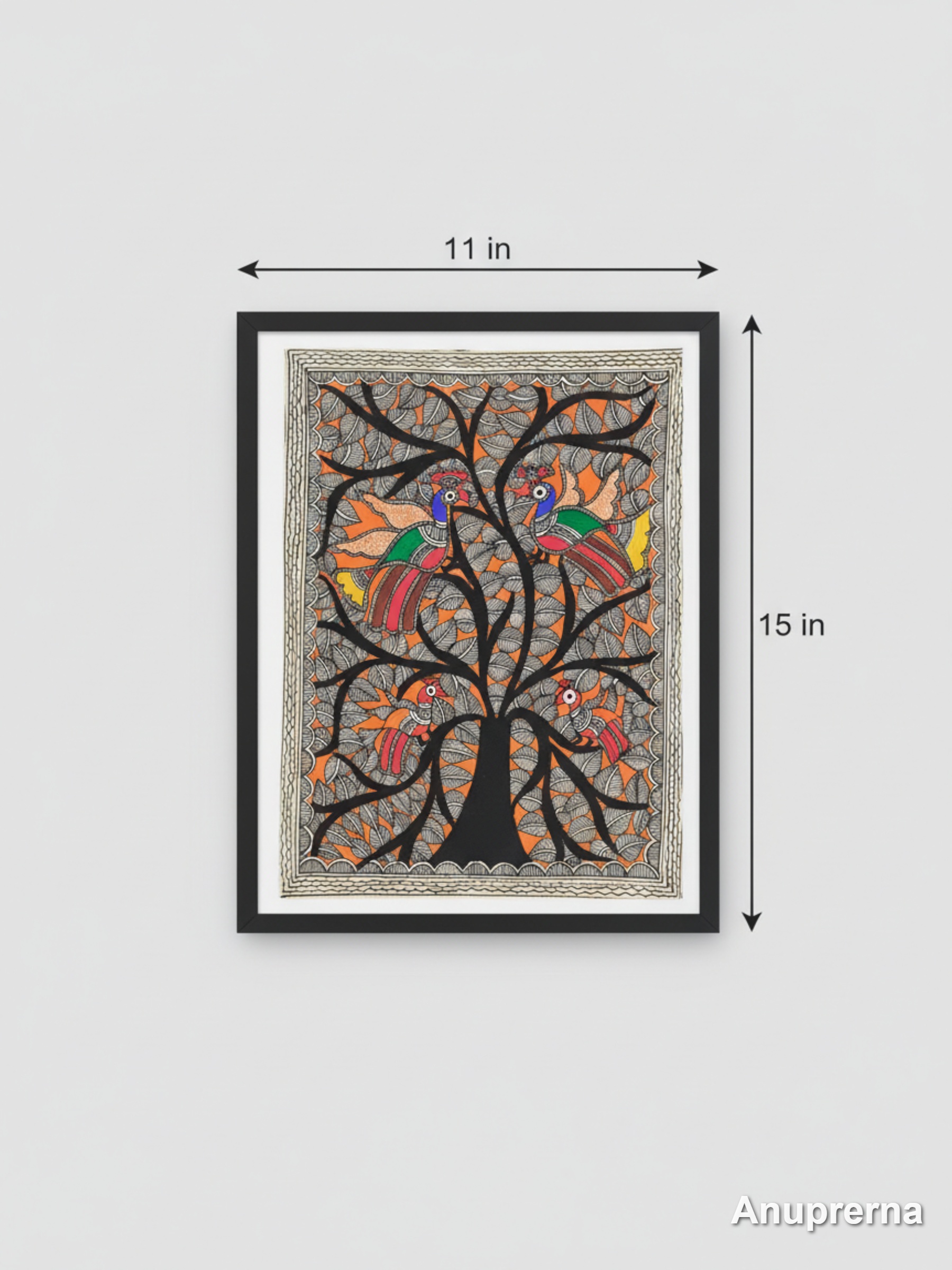 A Family Of Birds Madhubani Wall Art Decor