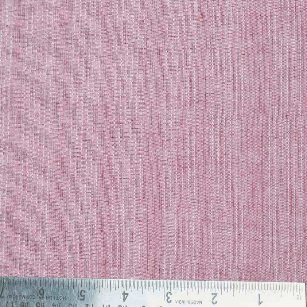 Stripe Rose Pink Pure Cotton 80 GSM Handwoven Fabric