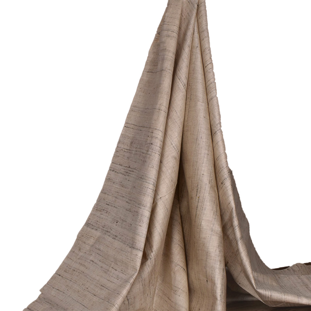 Plain Natural Ketya & Matka Silk 120 GSM Handwoven Fabric 08