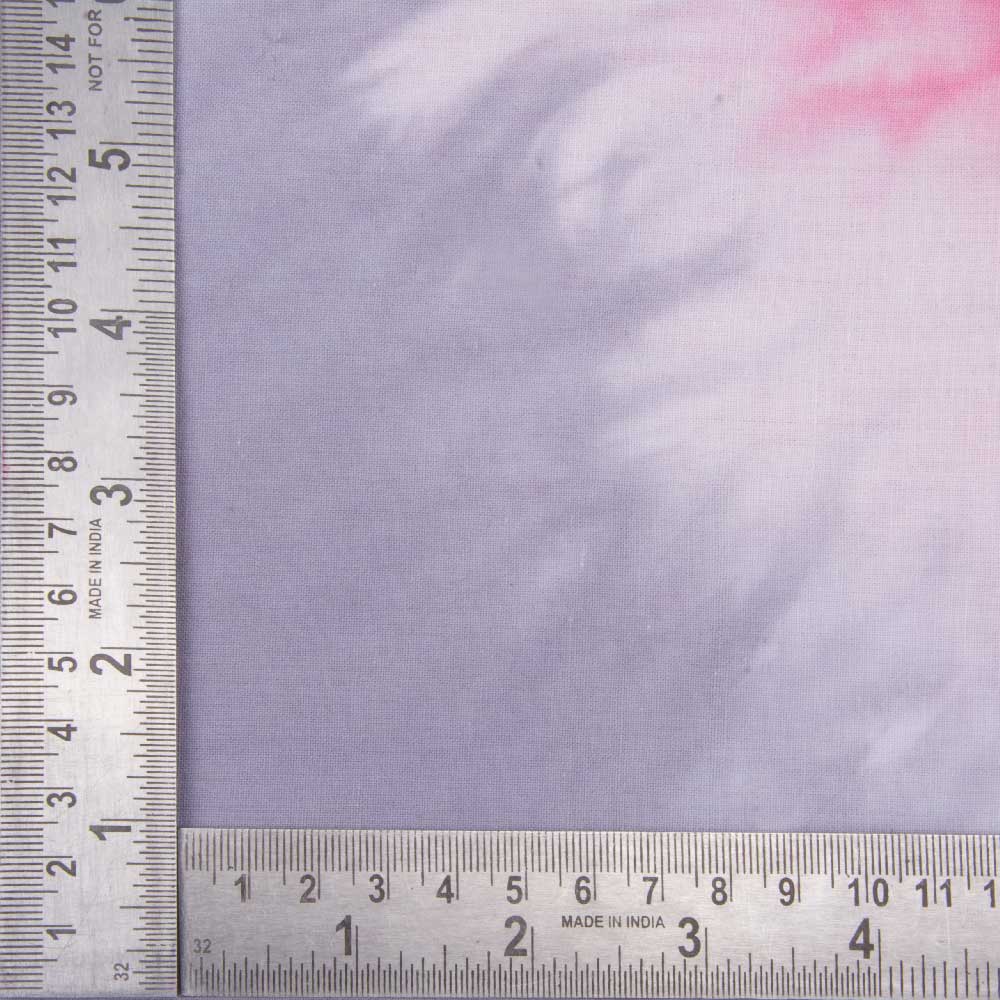 ABSTRACT PINK & GREY TIE DYE KHADI COTTON 110 GSM HANDWOVEN FABRIC