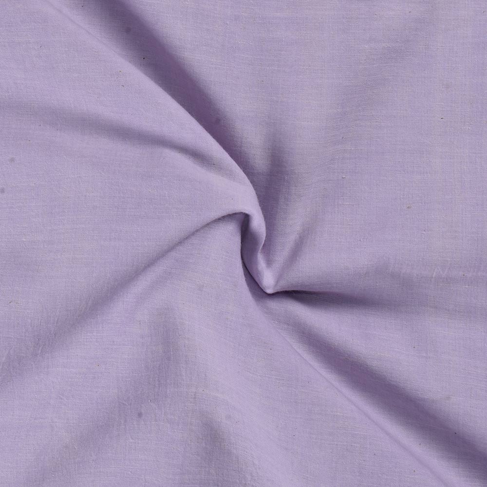Chambray Lilac Khadi Cotton 62 GSM Handwoven Fabric