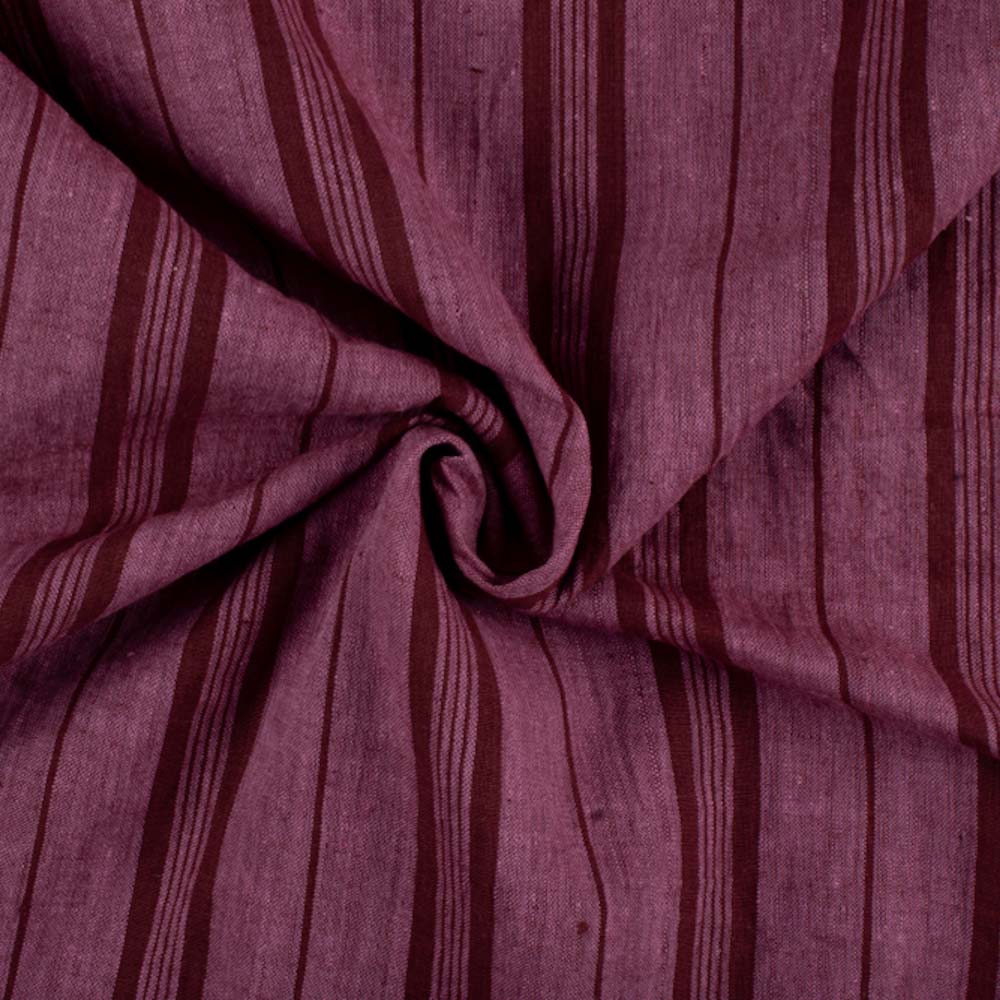 Stripe Pink Pure Cotton 98 GSM Handwoven Fabric 232