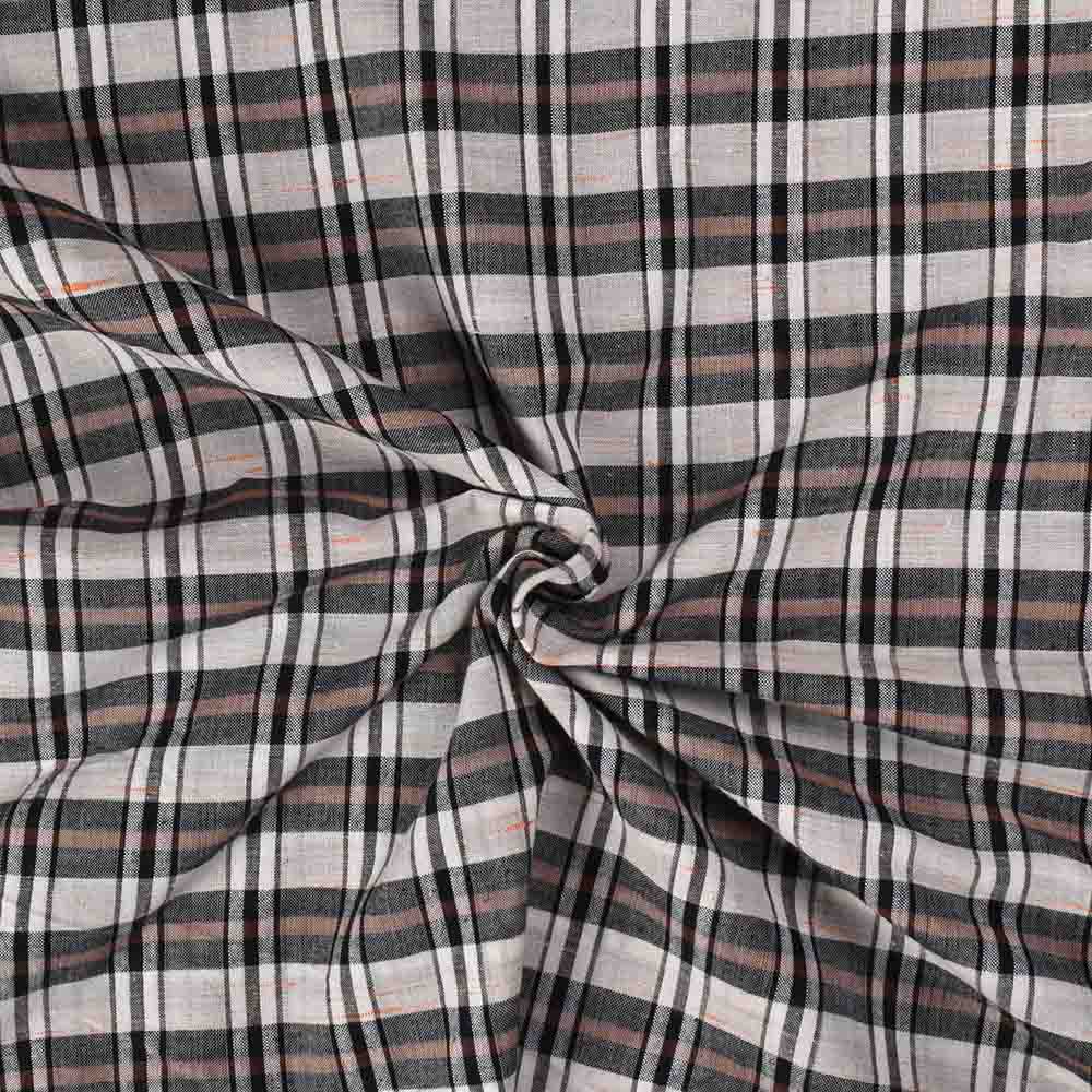 Futki Multicolor Check Khadi Cotton 105 GSM Handwoven Fabric