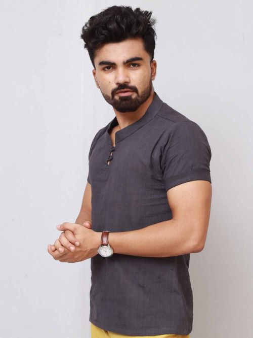 Mandarin Collar Tunic | Navy