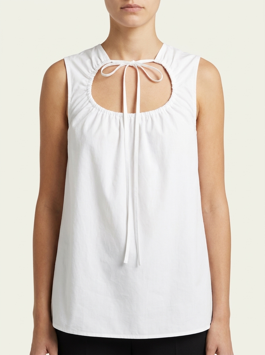 Loop Cutout Upperbust Neck Top
