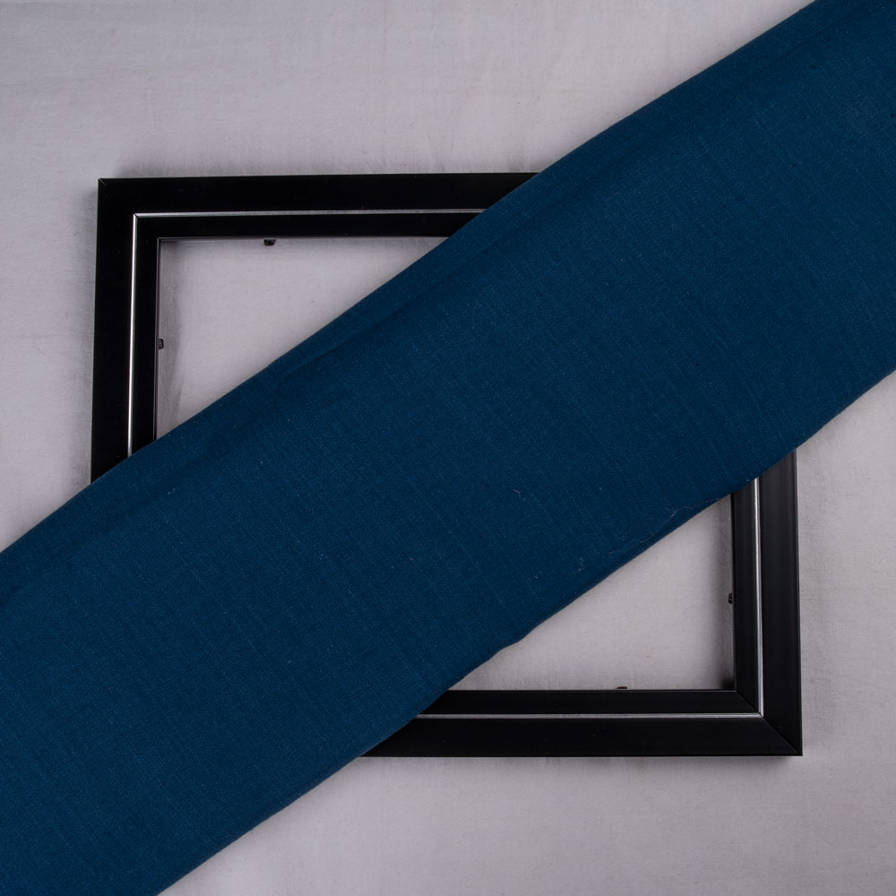 Denim Twill Royal Blue Pure Cotton 118 GSM Handwoven Fabric