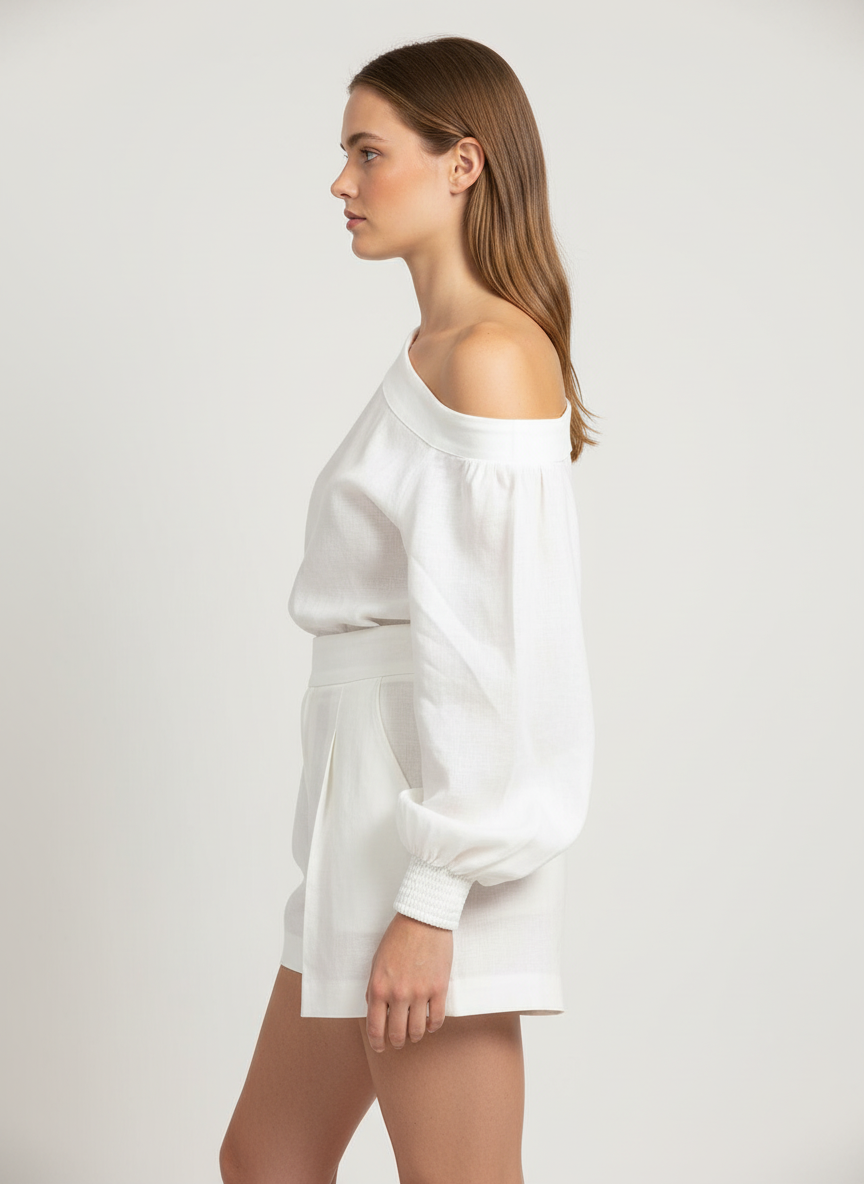 One Shoulder Top & Shorts Co-ord Set