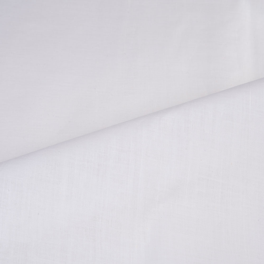 White Khadi Cotton 65 GSM Fabric - Bleached White & Dyeable
