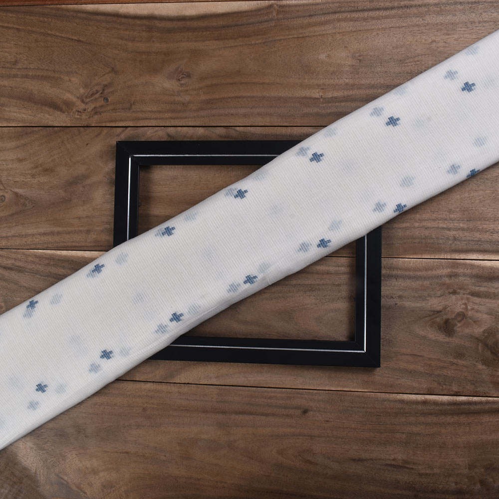 Geometric Cream Jamdani Pure Cotton 55 GSM Fabric 118