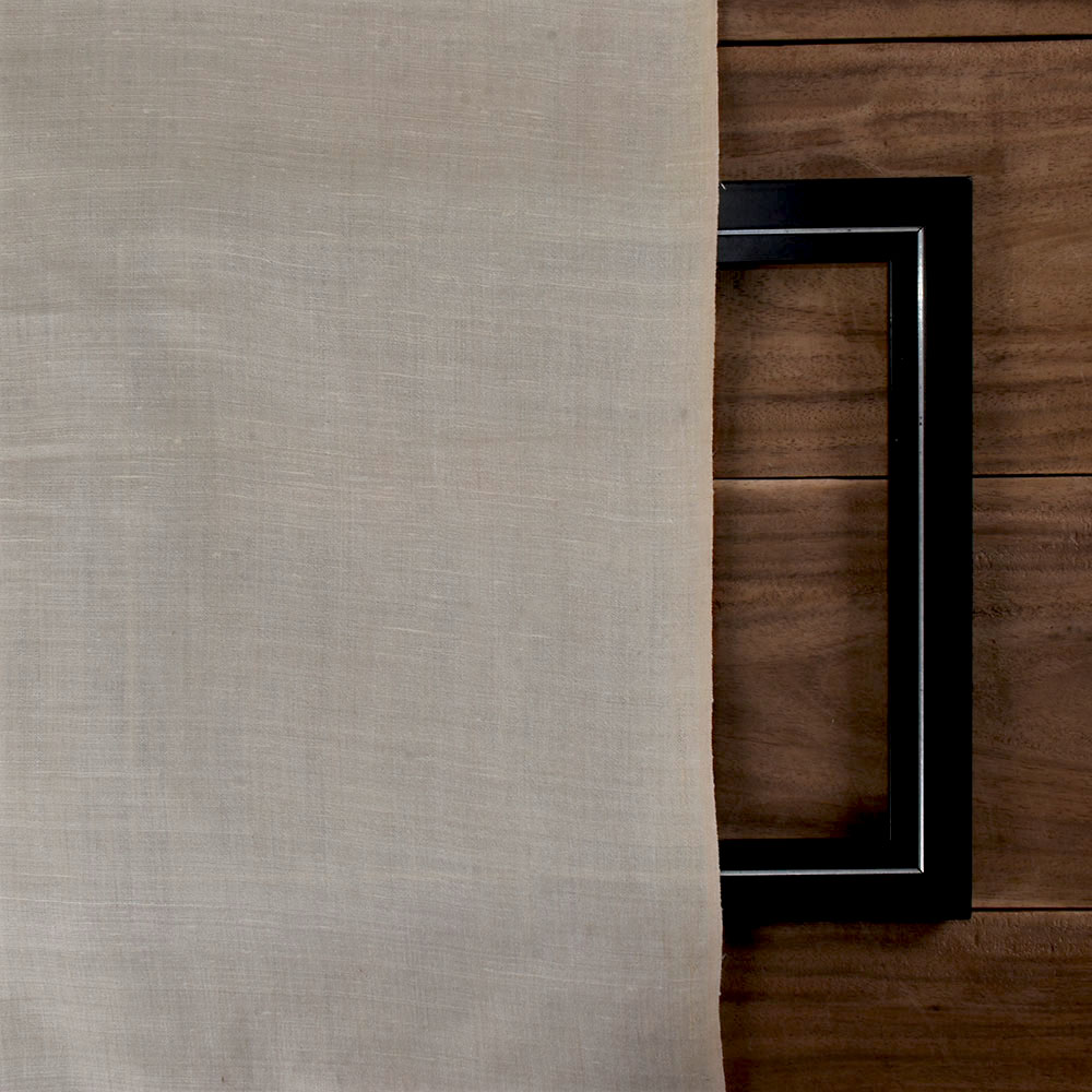PLAIN NATURAL MATKA MUGA & TUSSAR SILK BLEND 108 GSM FABRIC