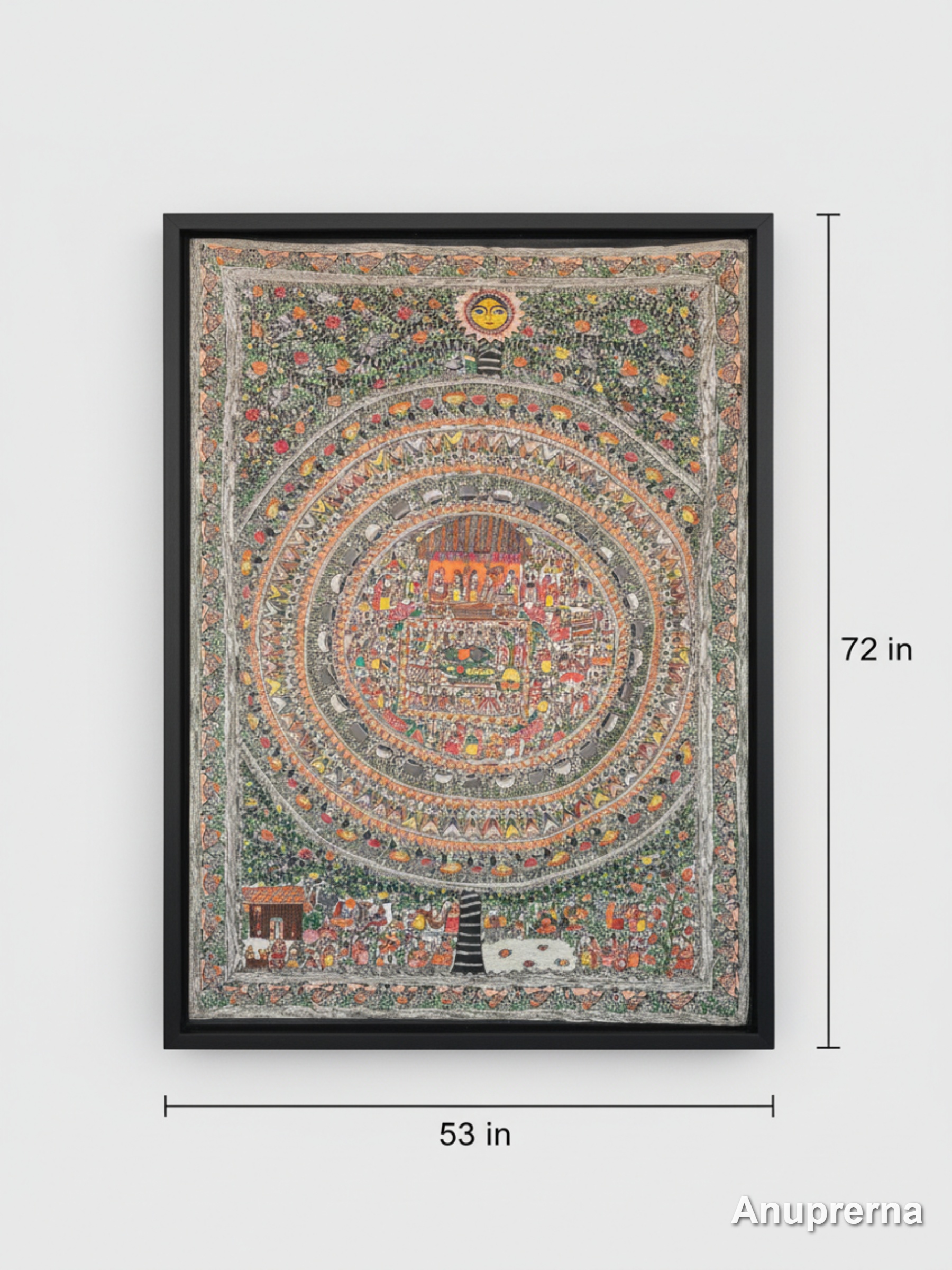 Tree Holds Life Madhubani Wall Art Decor