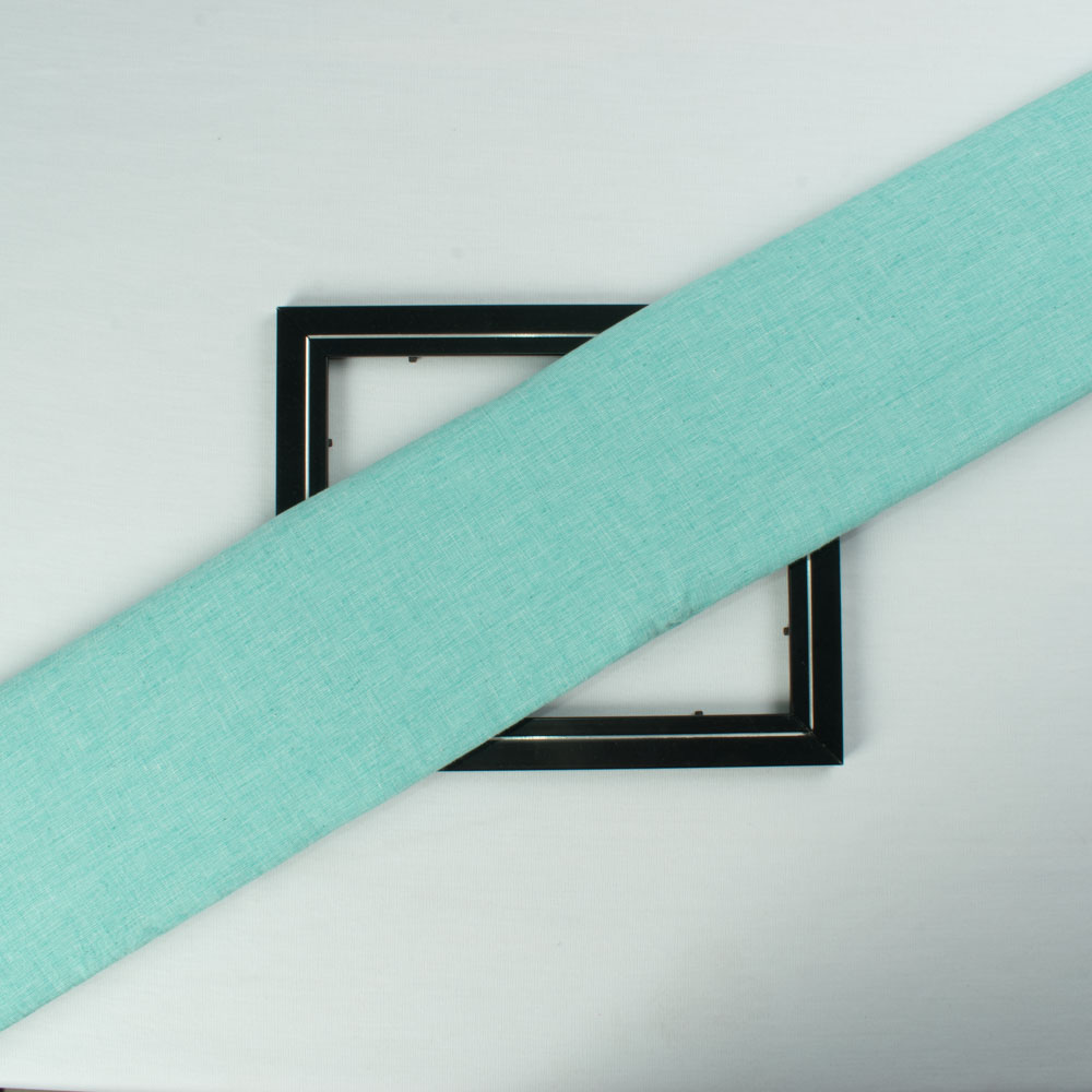 Chambray Turquoise Pure Cotton 115 GSM Handwoven Fabric