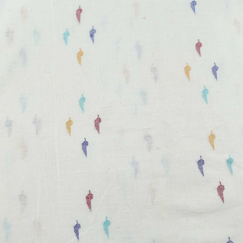 GEOMETRIC CREAM JAMDANI PURE KHADI 110 GSM FABRIC