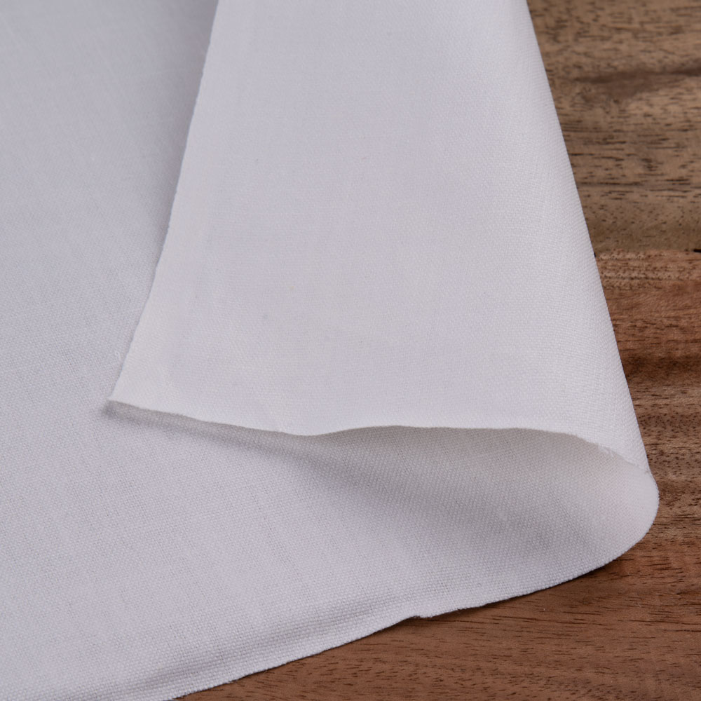 White Calico Khadi Cotton 120 GSM Fabric - Bleached Dyeable & 36 Inch Width