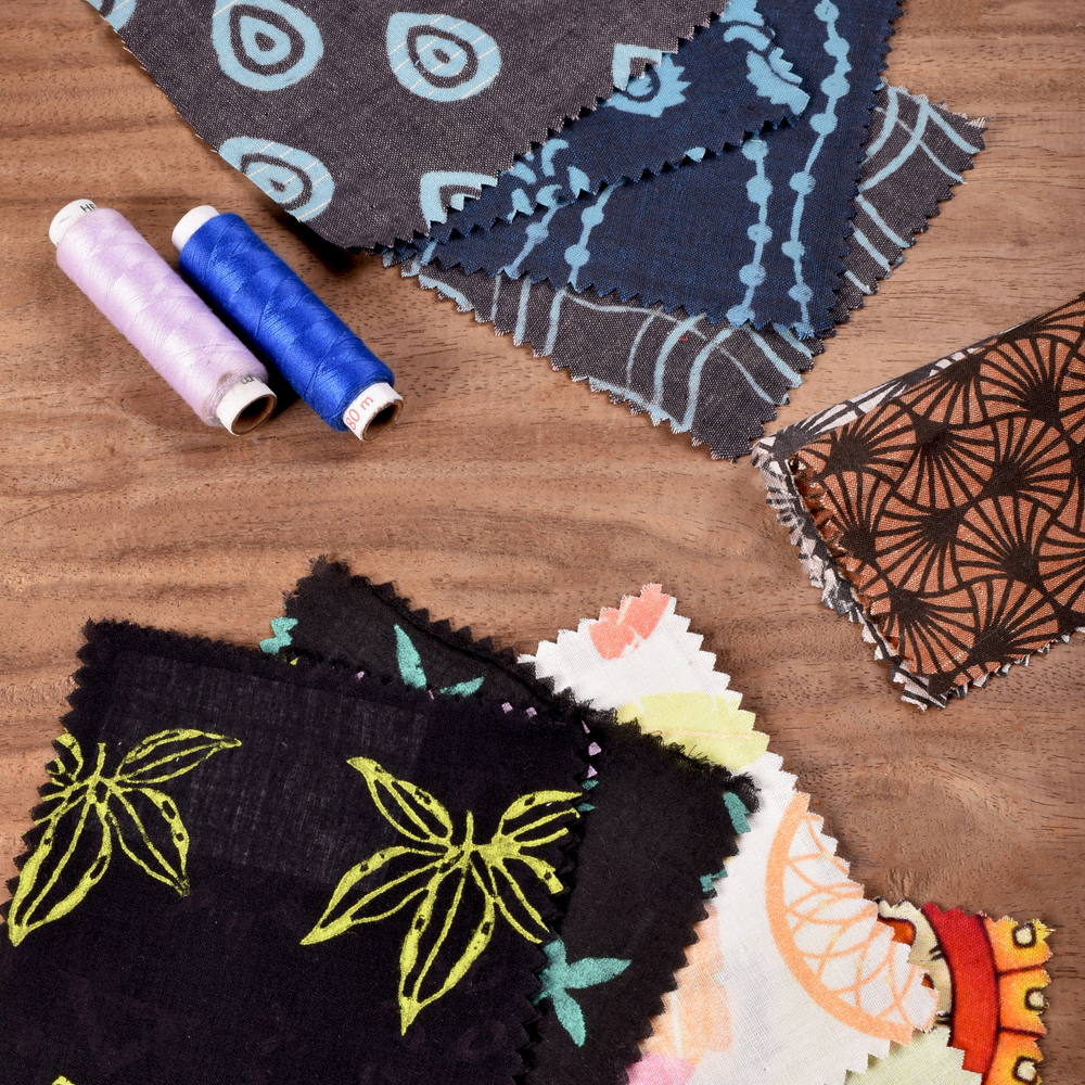 Batik, Block Print And Screen Print Fabric Swatches