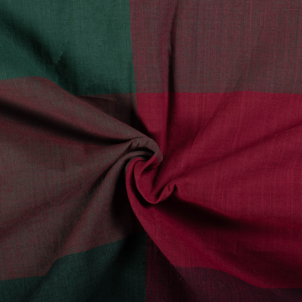 Multicolor Check Pure Cotton 90 GSM Handwoven Fabric 783