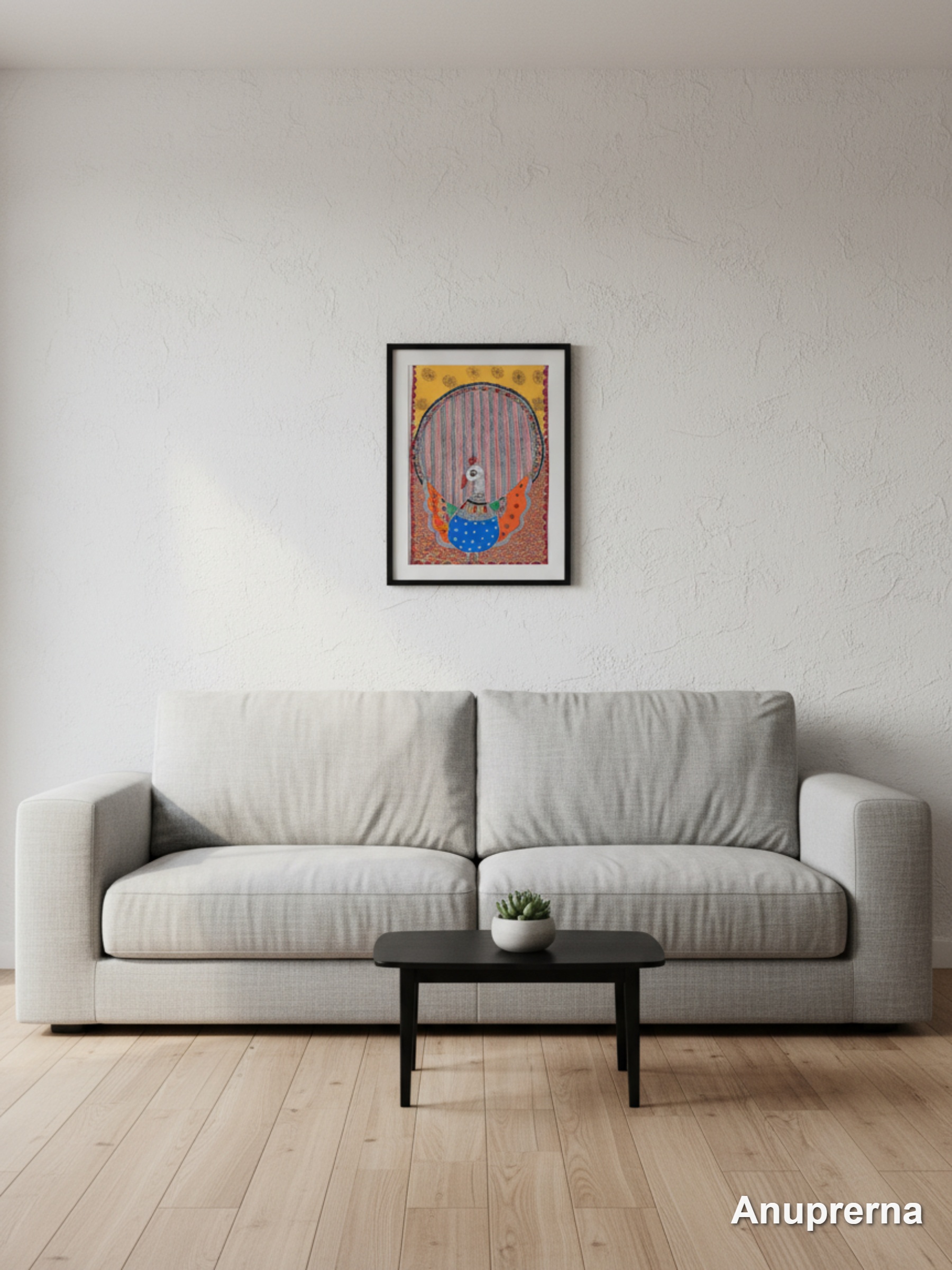 Peacock Dance Madhubani Wall Art Decor