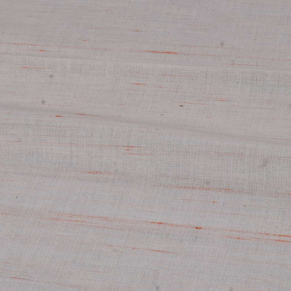 FUTKI ORANGE KHADI COTTON 92 GSM HANDWOVEN FABRIC